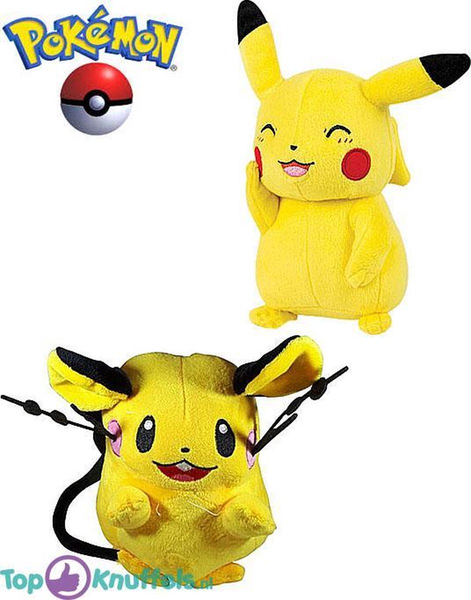 Pokemon speelgoed knuffel set Pikachu 23cm + Dedenne 20cm | Pokémon Friends: Charmander Bulbasaur Eevee Charizard Squirtle Snorlax